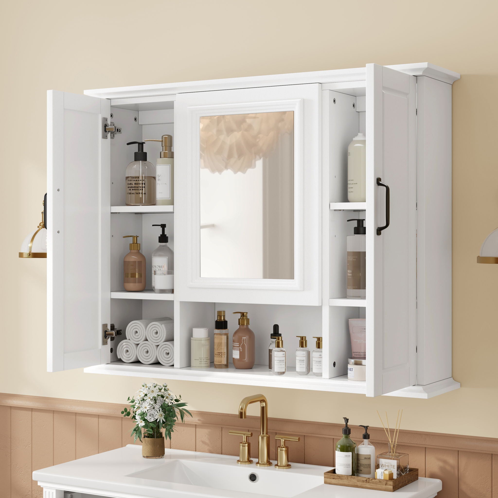 Modern Freestanding Bathroom Vanity With Sink, Cabinet, Soft-Close Drawers, Tip-Out Tray