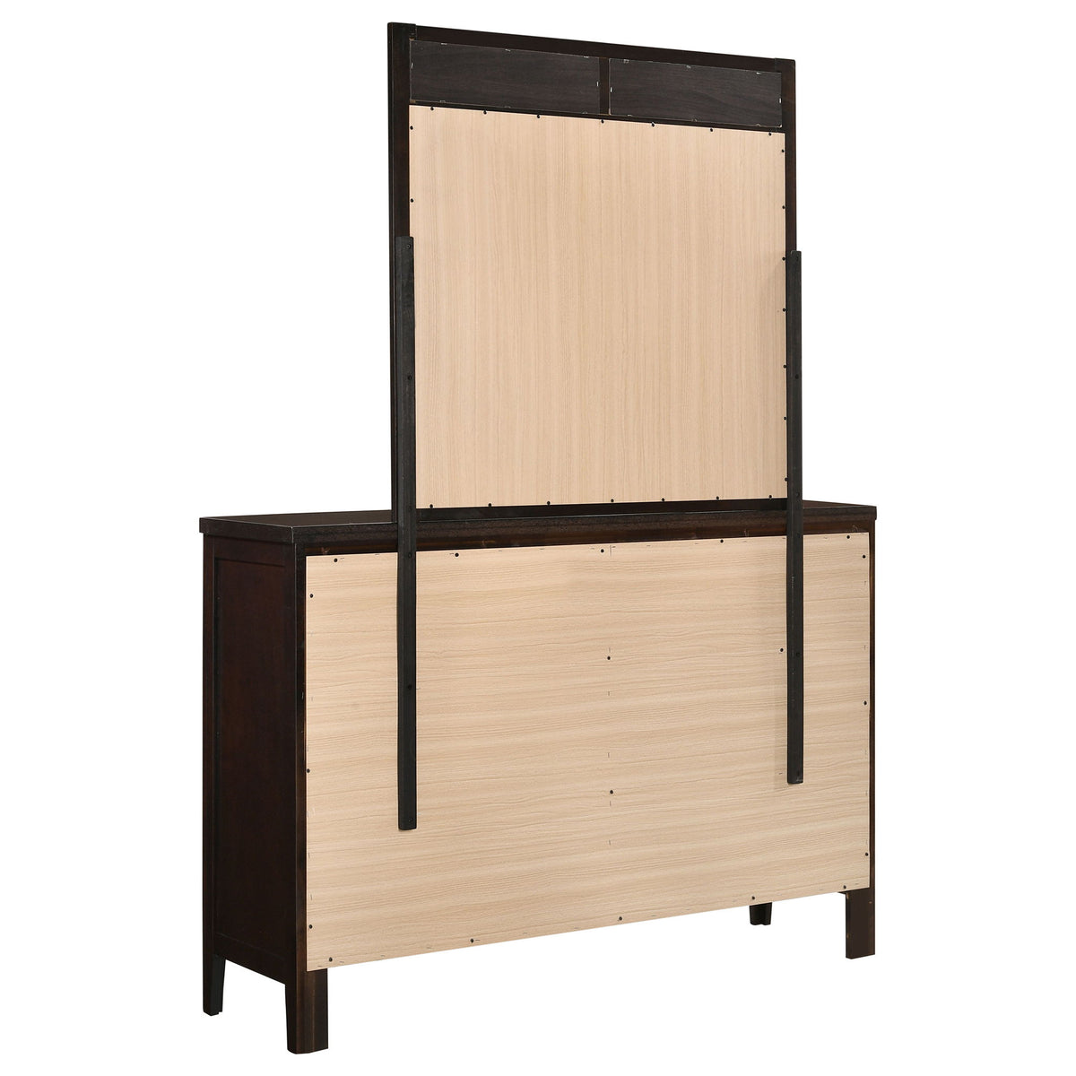 Lakewood - 6 Drawer Dresser With Mirror - Cappuccino