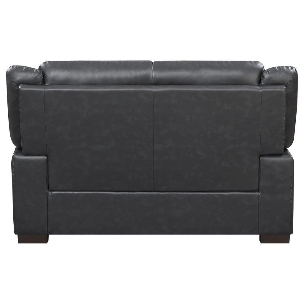 Jacob - Loveseat With Pillow Top Arms Upholstery - Gray
