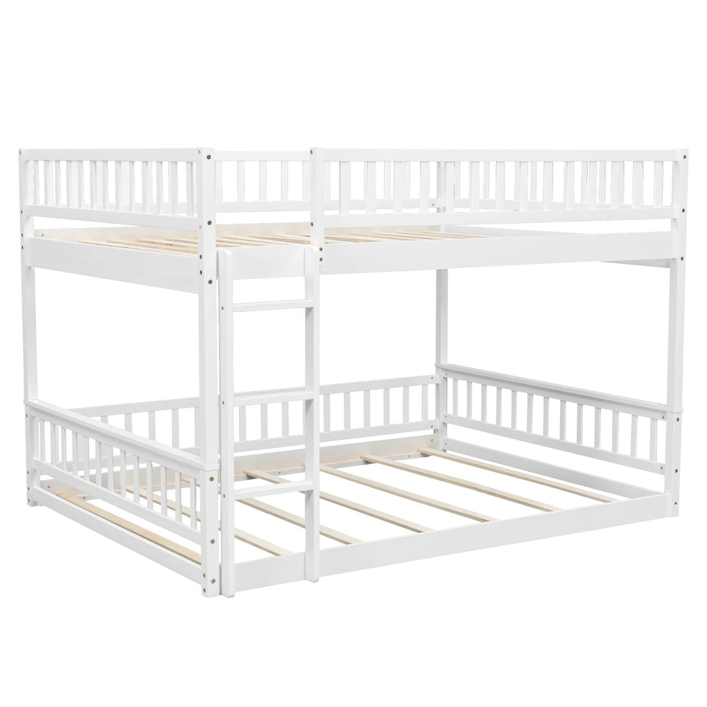 Bunk Bed With Ladder And Guardrails