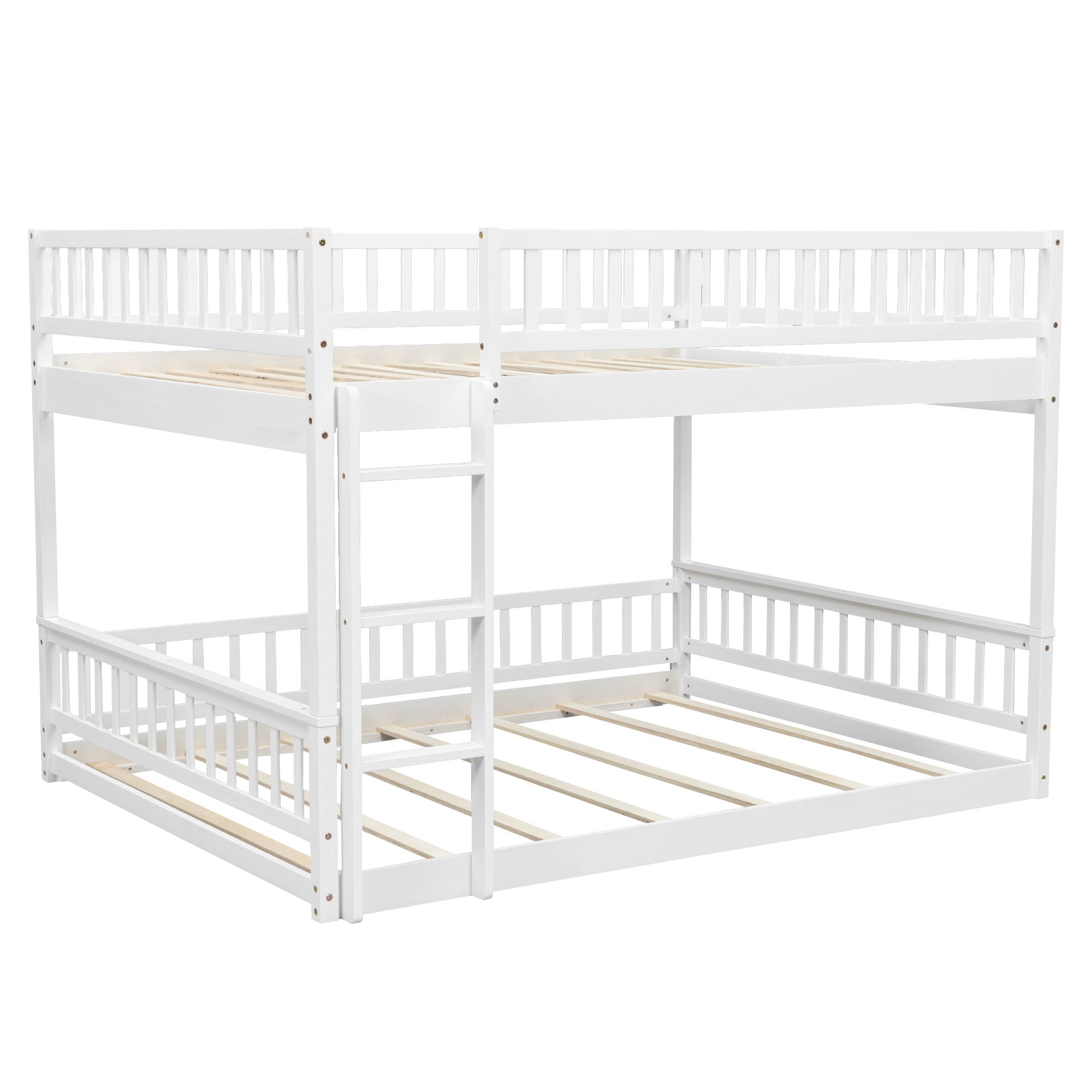 Bunk Bed With Ladder And Guardrails