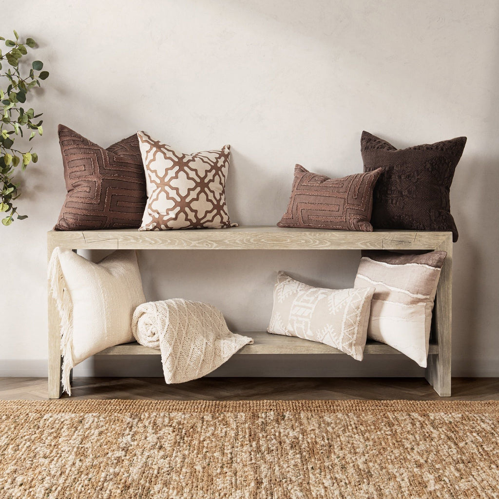 Abbey - 22" x 22"Pillow - Sierra Brown