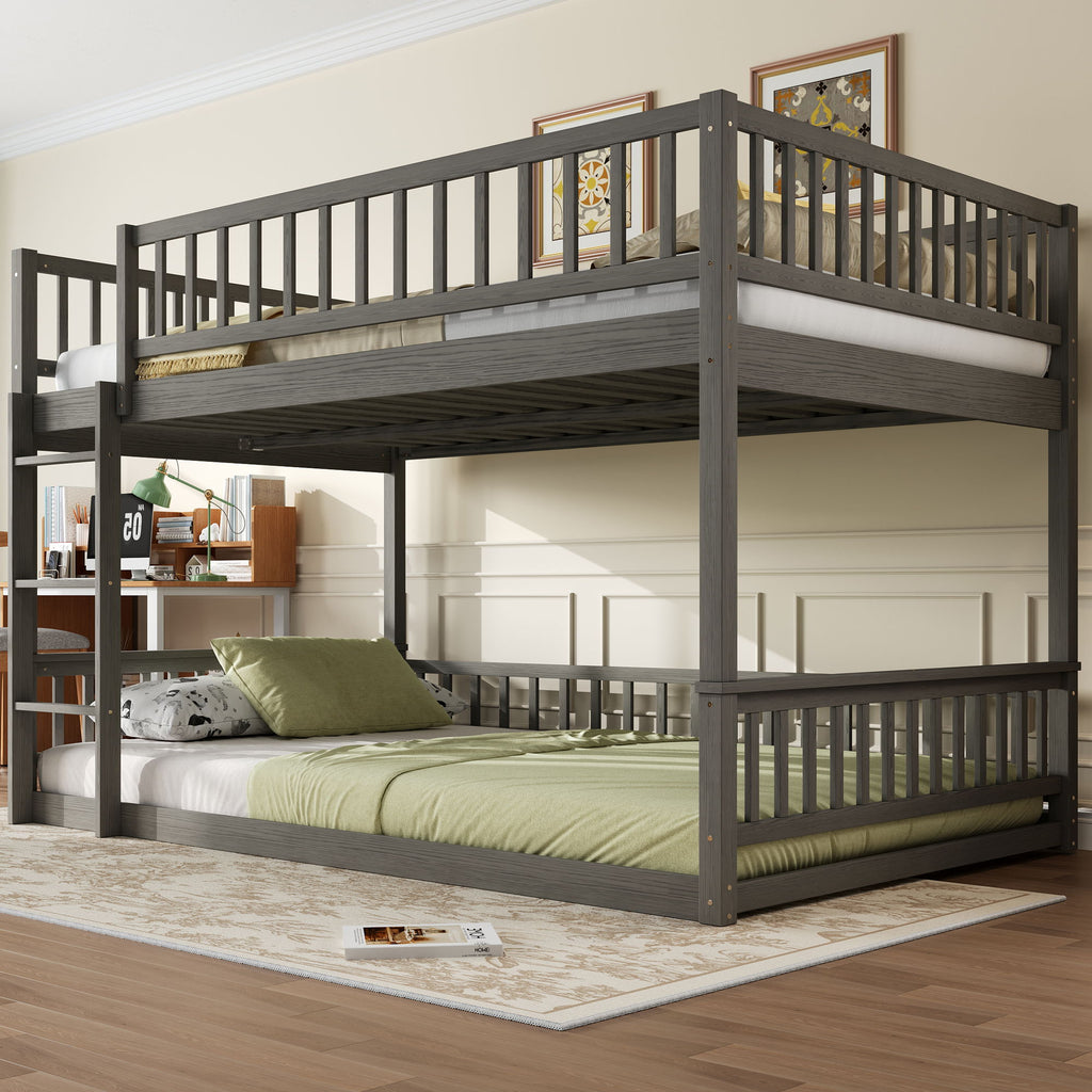 Bunk Bed With Ladder And Guardrails