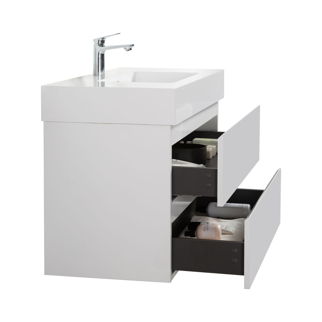 Alice - Bathroom Vanity With Large Storage, Sink, Wall Mounted