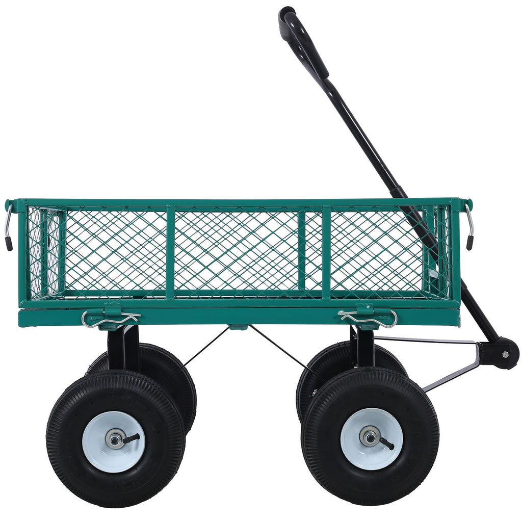 Heavy Duty Steel Garden Cart With Sides