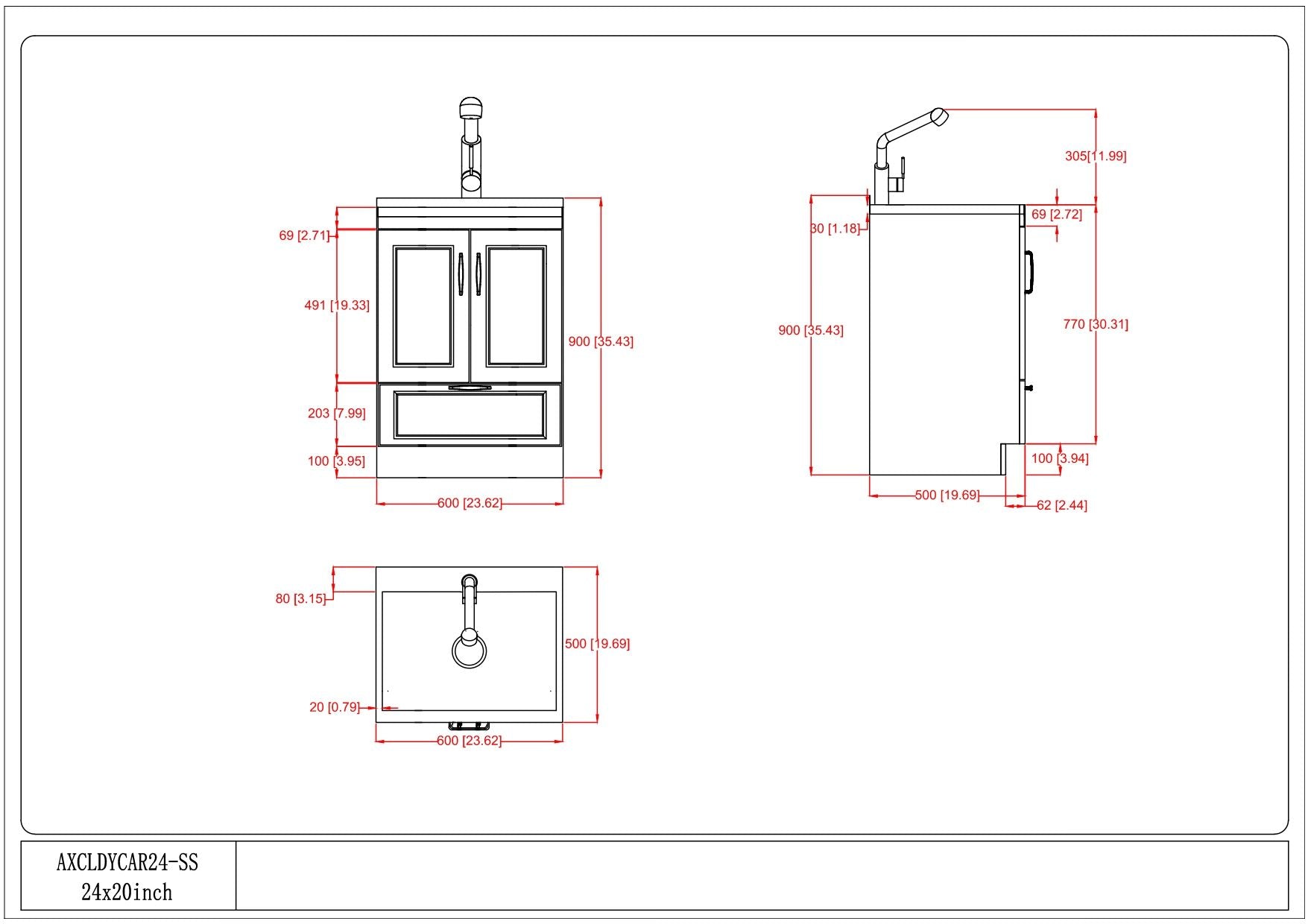 Cardinal - Laundry Cabinet With Faucet And Sink - White - Wood