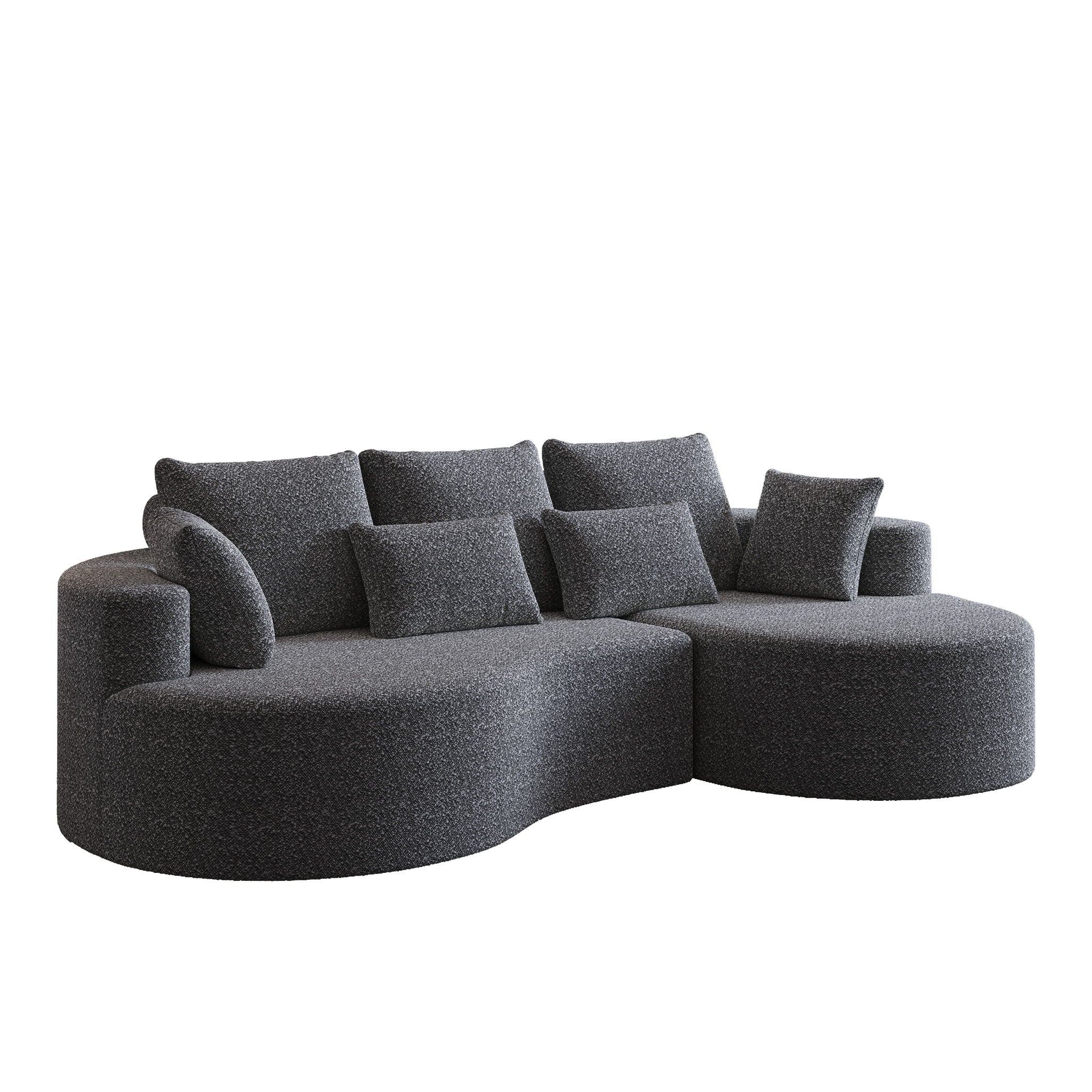 Curved Oversized Sectional Sofa With Extra Deep Seat