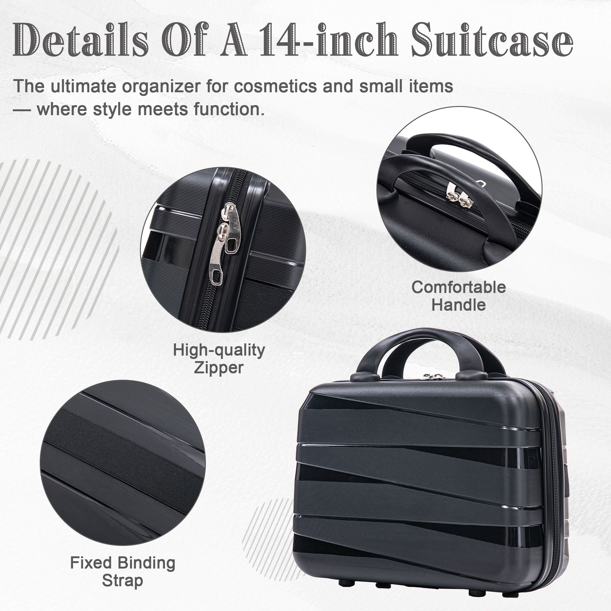 4 Piece Luggage Set, Combination Lock