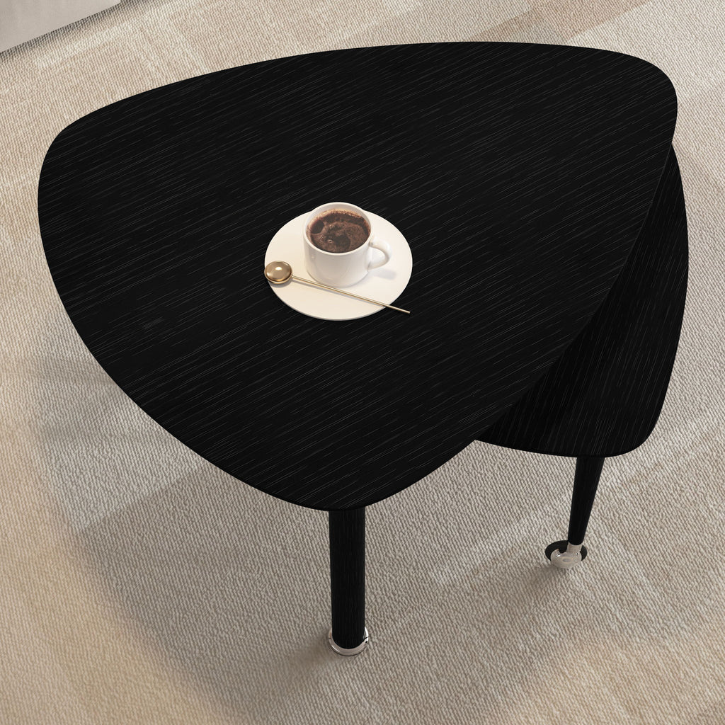 360 Degree Rotatable Coffee Table With Solid Legs