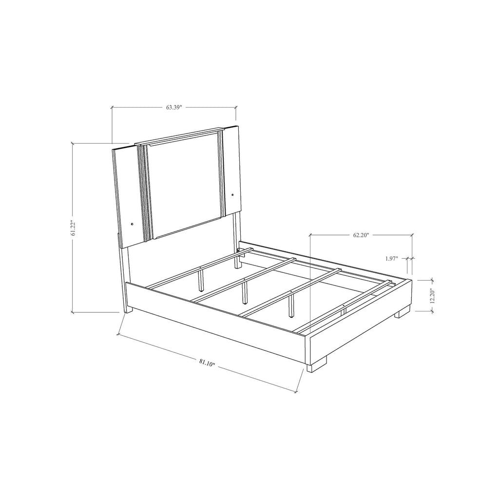 Moon - Modern Bed With LED Accent Lighting