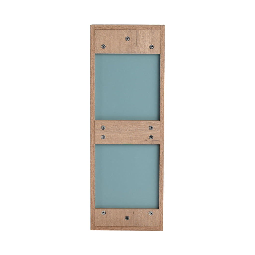10" Wall Mounted Mirror Cabinet With Storage, Mirror - Imitative Oak