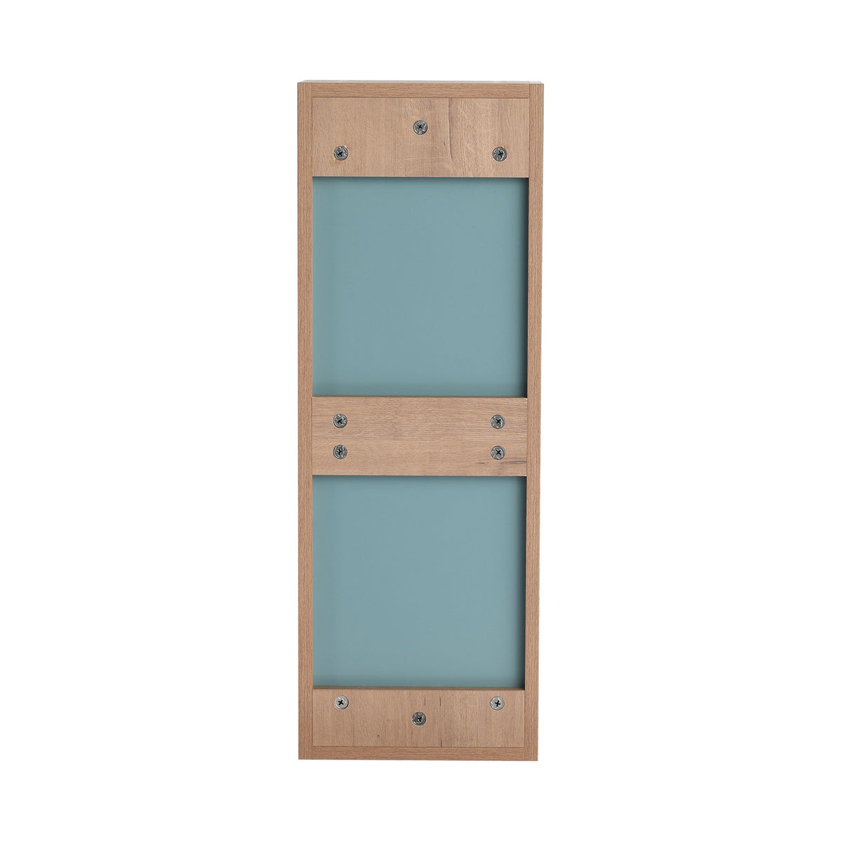 10" Wall Mounted Mirror Cabinet With Storage, Mirror - Imitative Oak