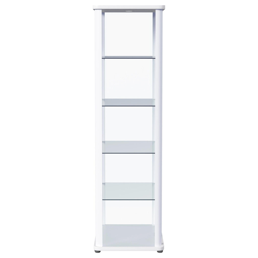 Nevra - 4 Shelf Display LED Curio Cabinet