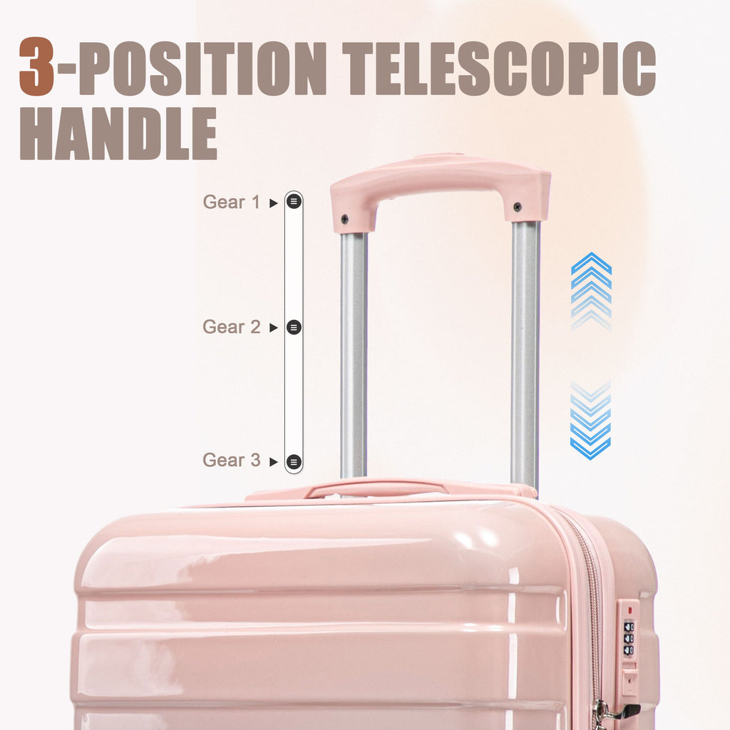Luggage Set 14" / 20" With Combination Lock And Cosmetic Case