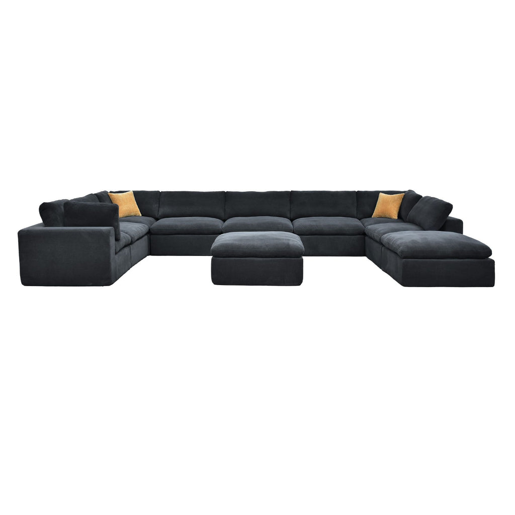 Custom Configuration Modular Sectional With Toss Pillows