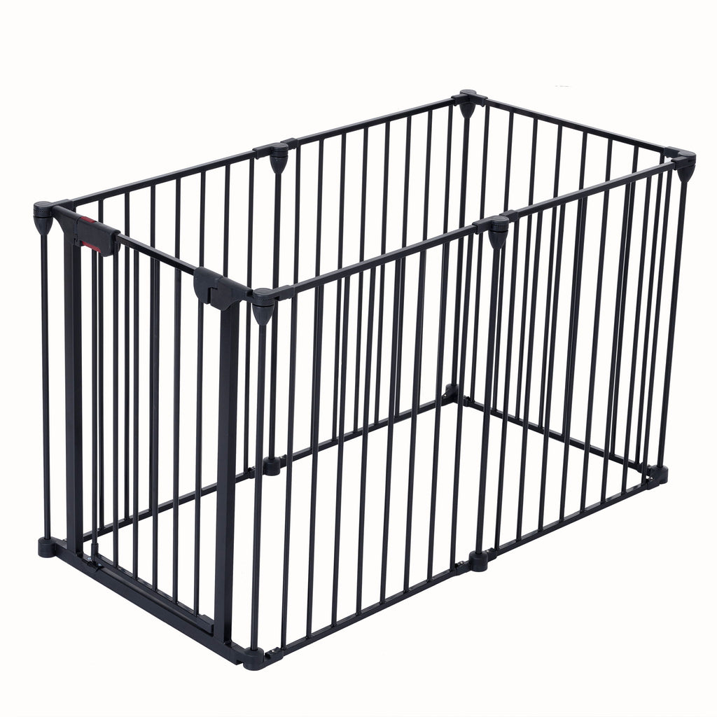 Adjustable Safety Gate Play Yard Metal Doorways Fireplace Fence Christmas Tree Fence Gate For House Stairs Gate Prohibited Area Fence