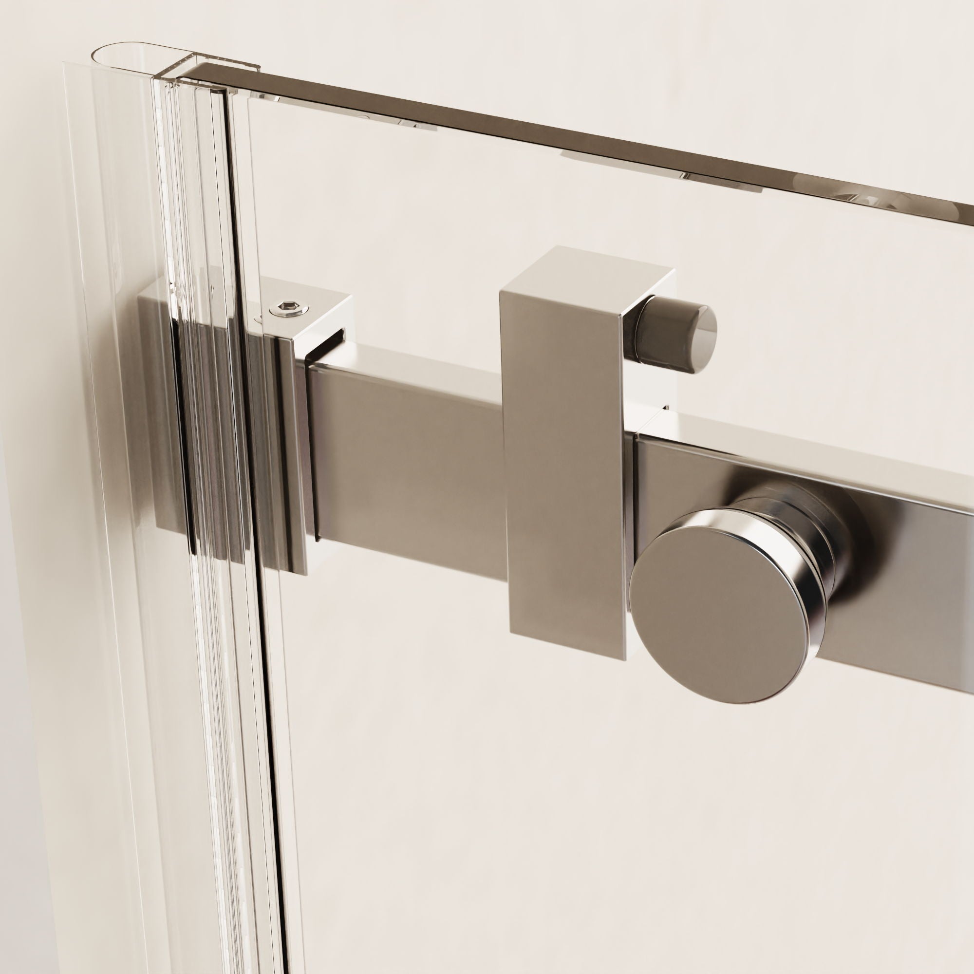 Frameless Single Sliding Shower Door, Sgcc Tempered Glass, Reversible