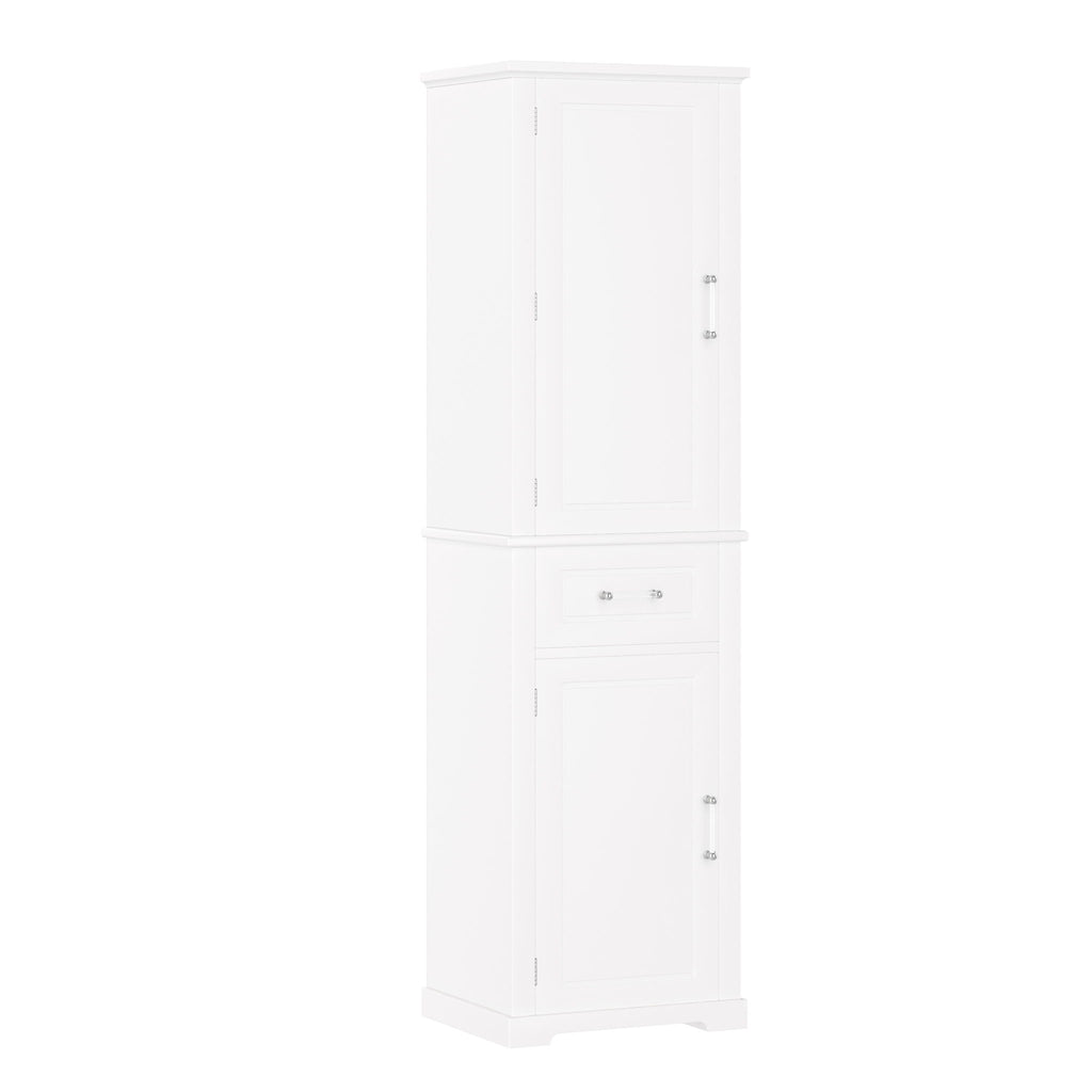 Tall Freestanding Bathroom Storage Cabinet With Adjustable Shelf, 2 Door Design