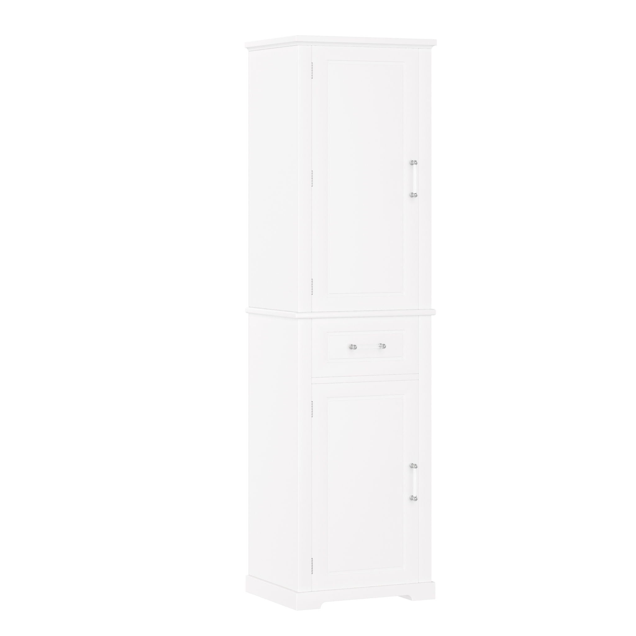 Tall Freestanding Bathroom Storage Cabinet With Adjustable Shelf, 2 Door Design