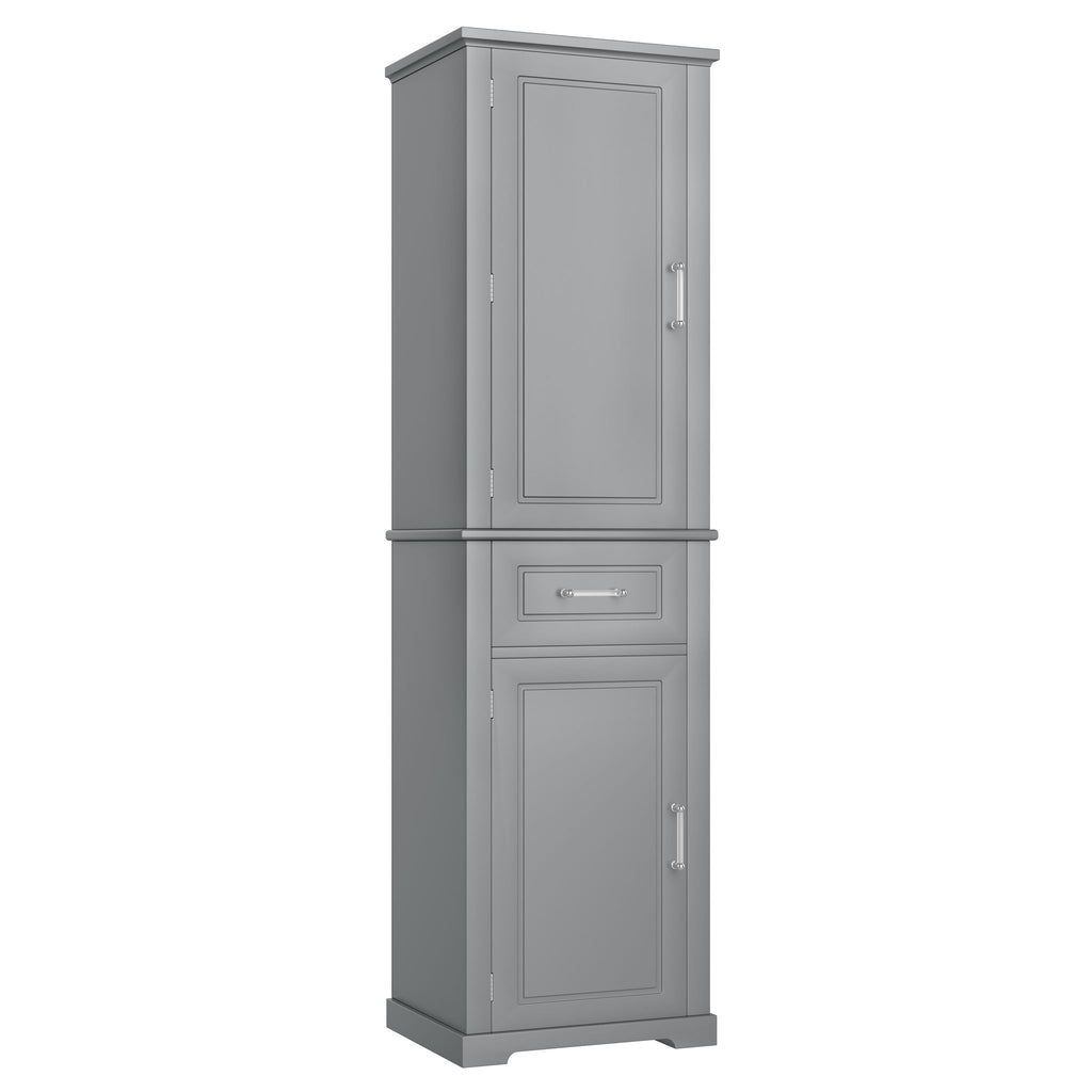Tall Freestanding Bathroom Storage Cabinet With Adjustable Shelf, 2 Door Design
