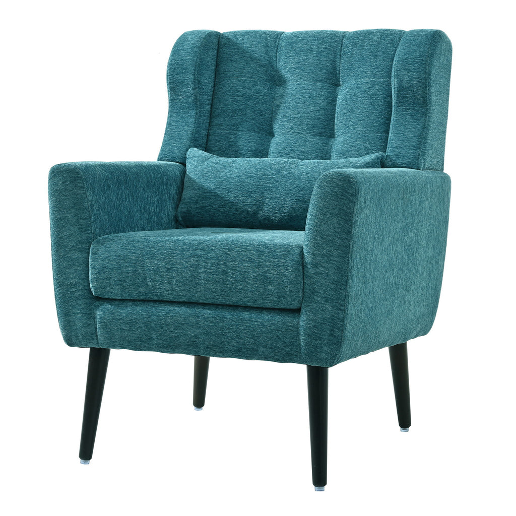 Modern Accent Chair Upholstered Foam Filled Living Room Chairs Comfy Reading Chair Mid-Century Modern Chair With Fabric Lounge Arm Chairs Armchair For Living Room Bedroom