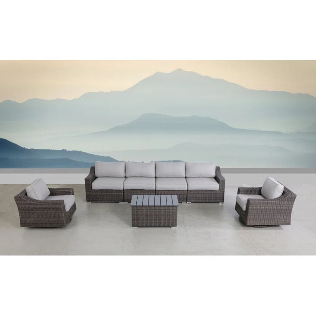 Stylish Sofa Seating Group With Cushions Perfect For Outdoor Gatherings