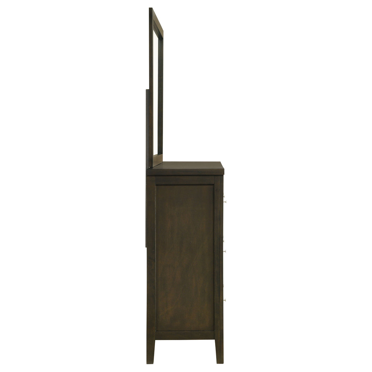 Clement - 6 Drawer Dresser With Mirror - Dark Coffee