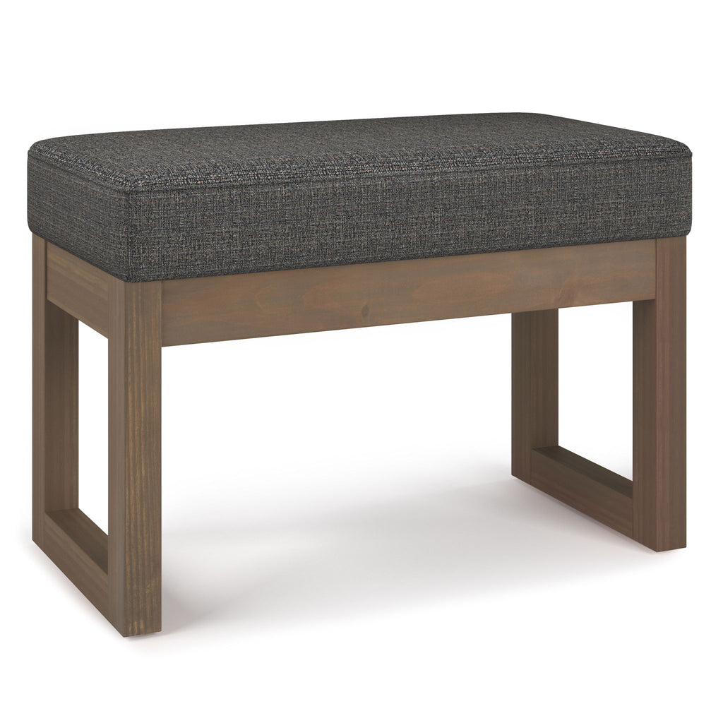 Milltown - Footstool Small Ottoman Bench - Dark Gray