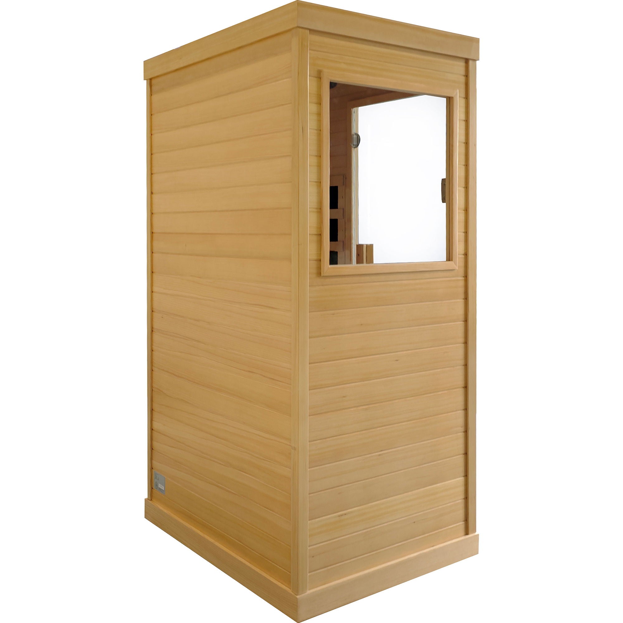 Infrared Sauna Room Single Room With Hemlock Frame, 6 Heating Plates, Built-In Lights And Bluetooth Audio - Natural