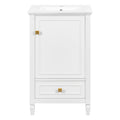 Freestanding Bathroom Vanity With Sink, Soft Closing Door, Drawer Storage - White