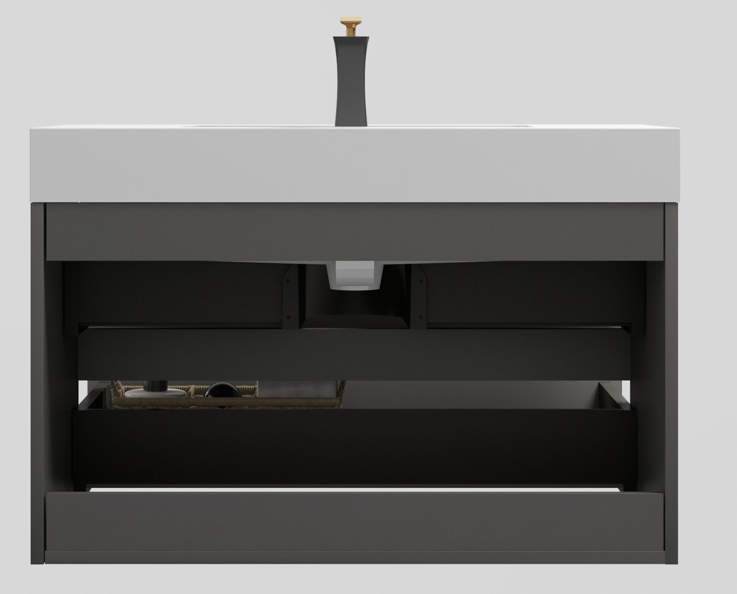 Alice - Bathroom Vanity With Sink, Wall Mounted, Floating