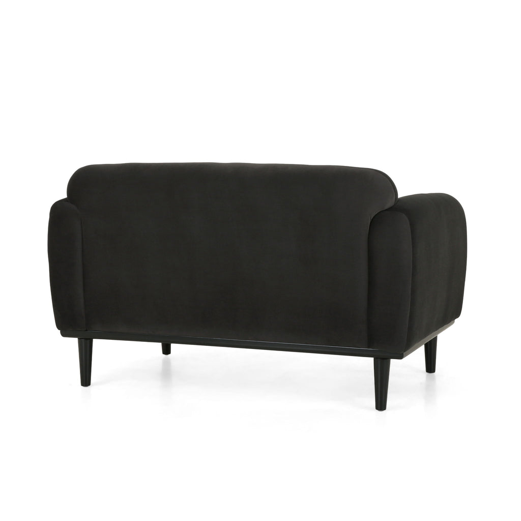 Sway - Upholstered Loveseat With Wood Legs And Round Arms