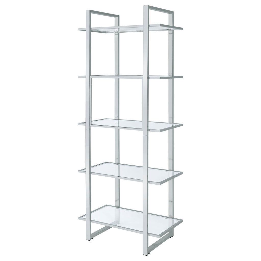 Colfax - 5 Shelf Bookshelf - Clear