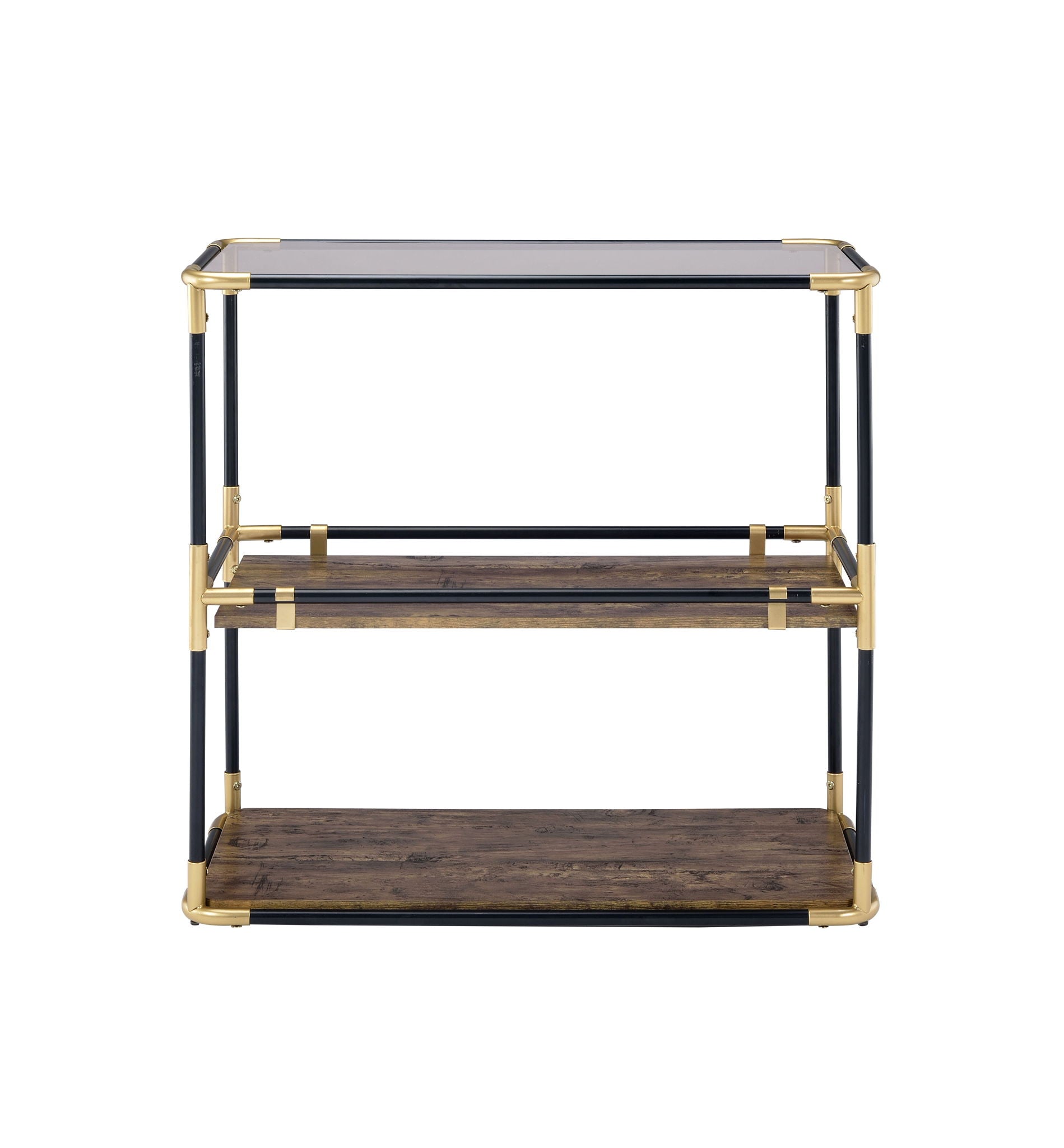 Heleris - Console Table - Smoky / Black / Gold
