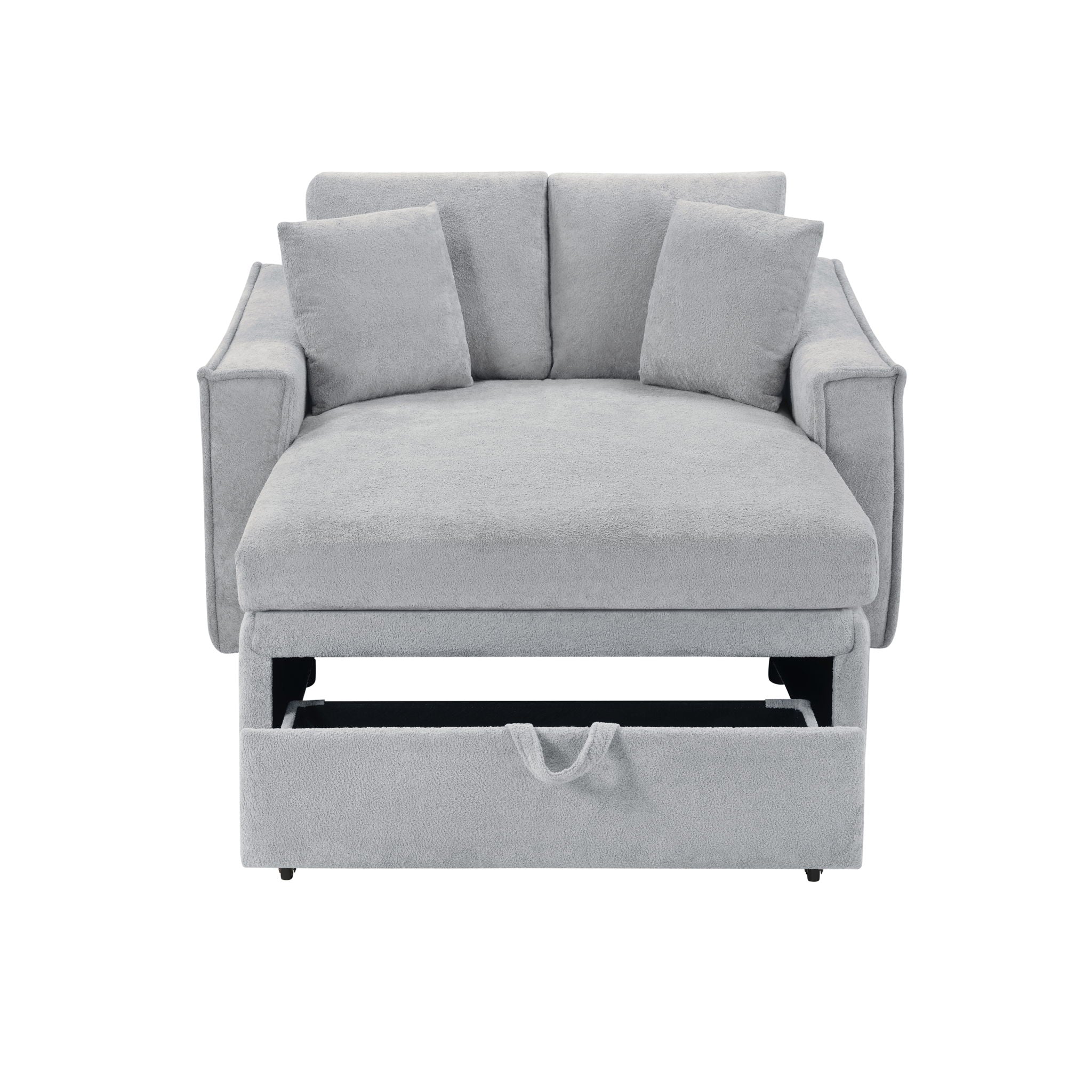 Modern Chaise Sofa With Hidden Storage For Living Room