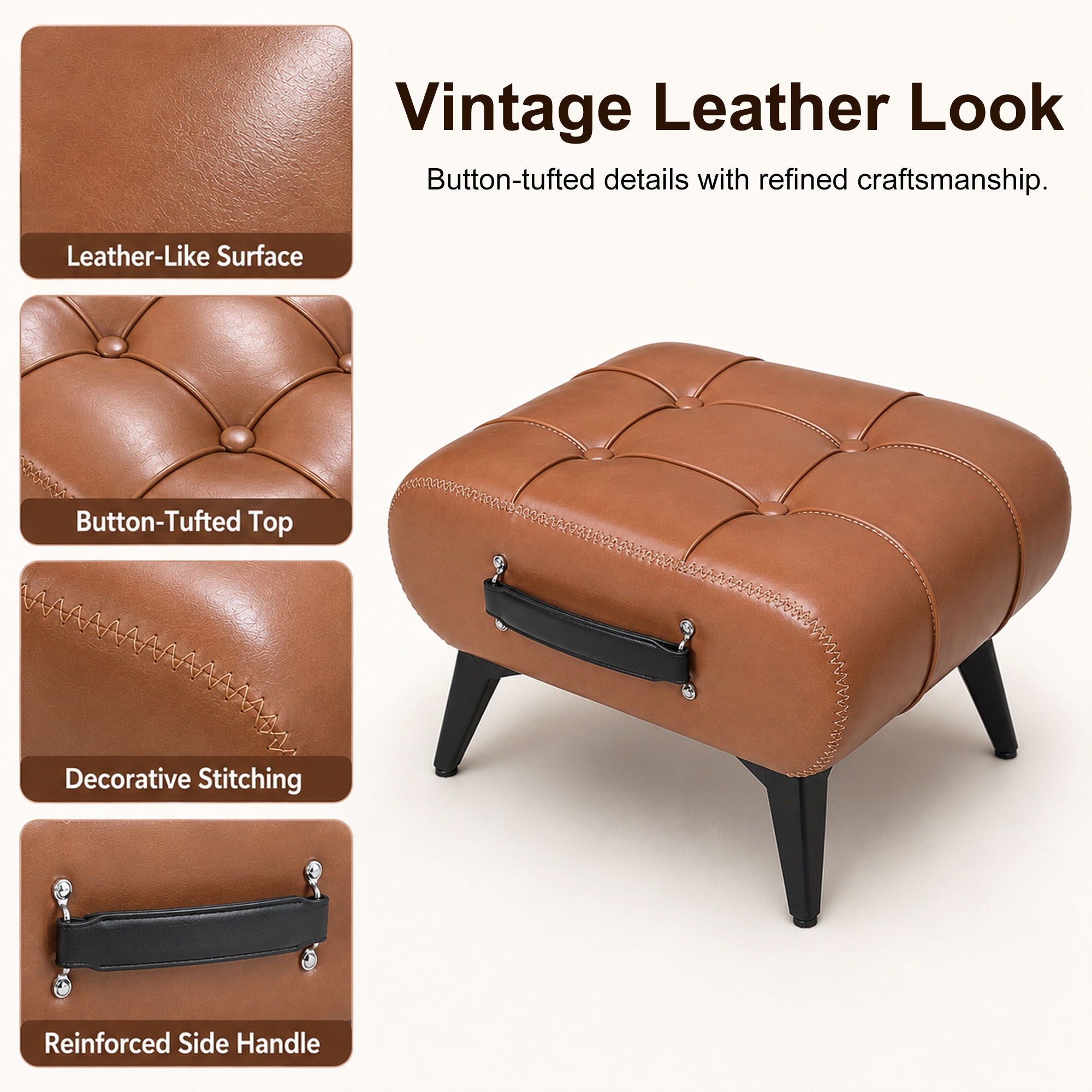 Minimalist Footstool With Hidden Storage