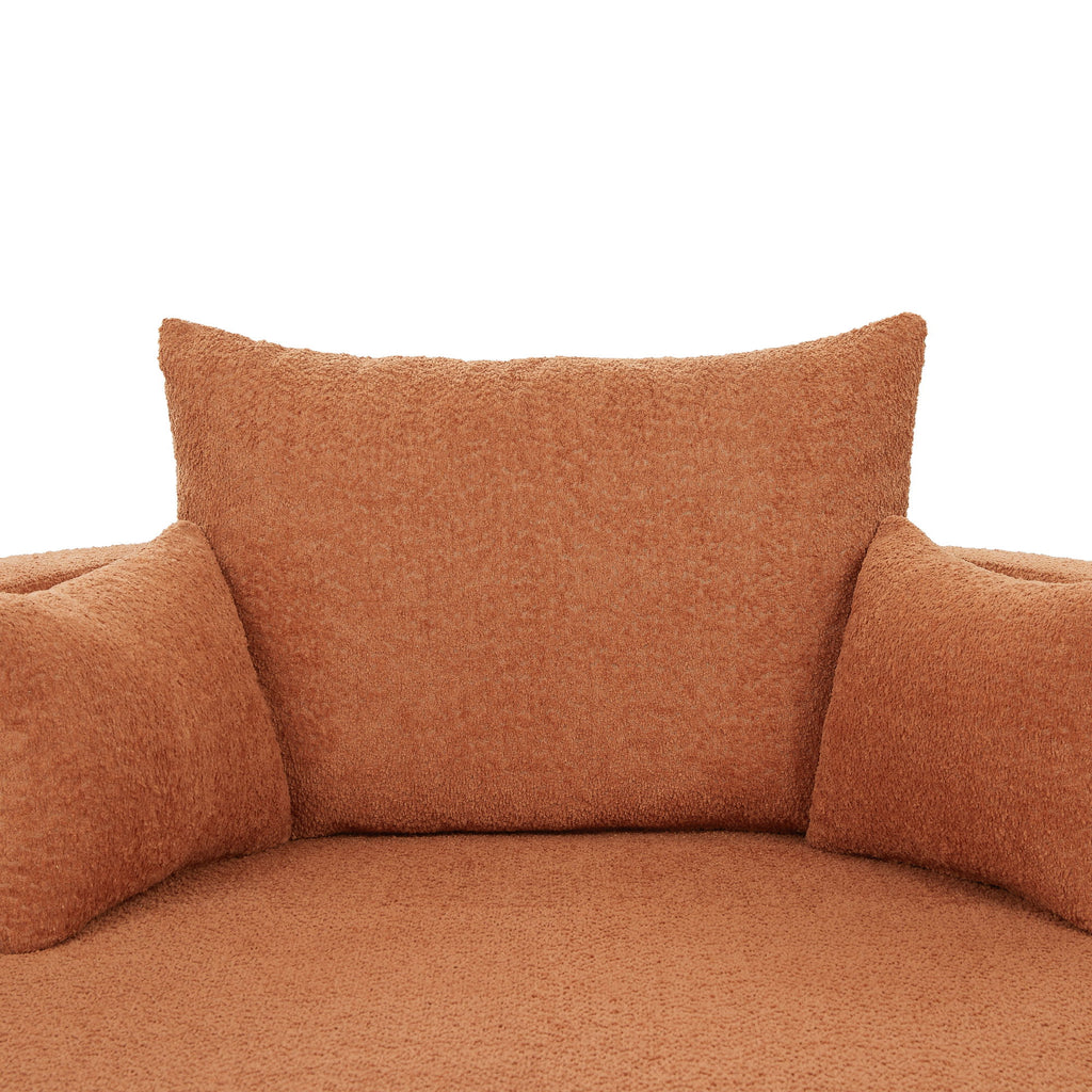 360° Swivel Accent Barrel Chair With 3 Removable Pillows For Living Room