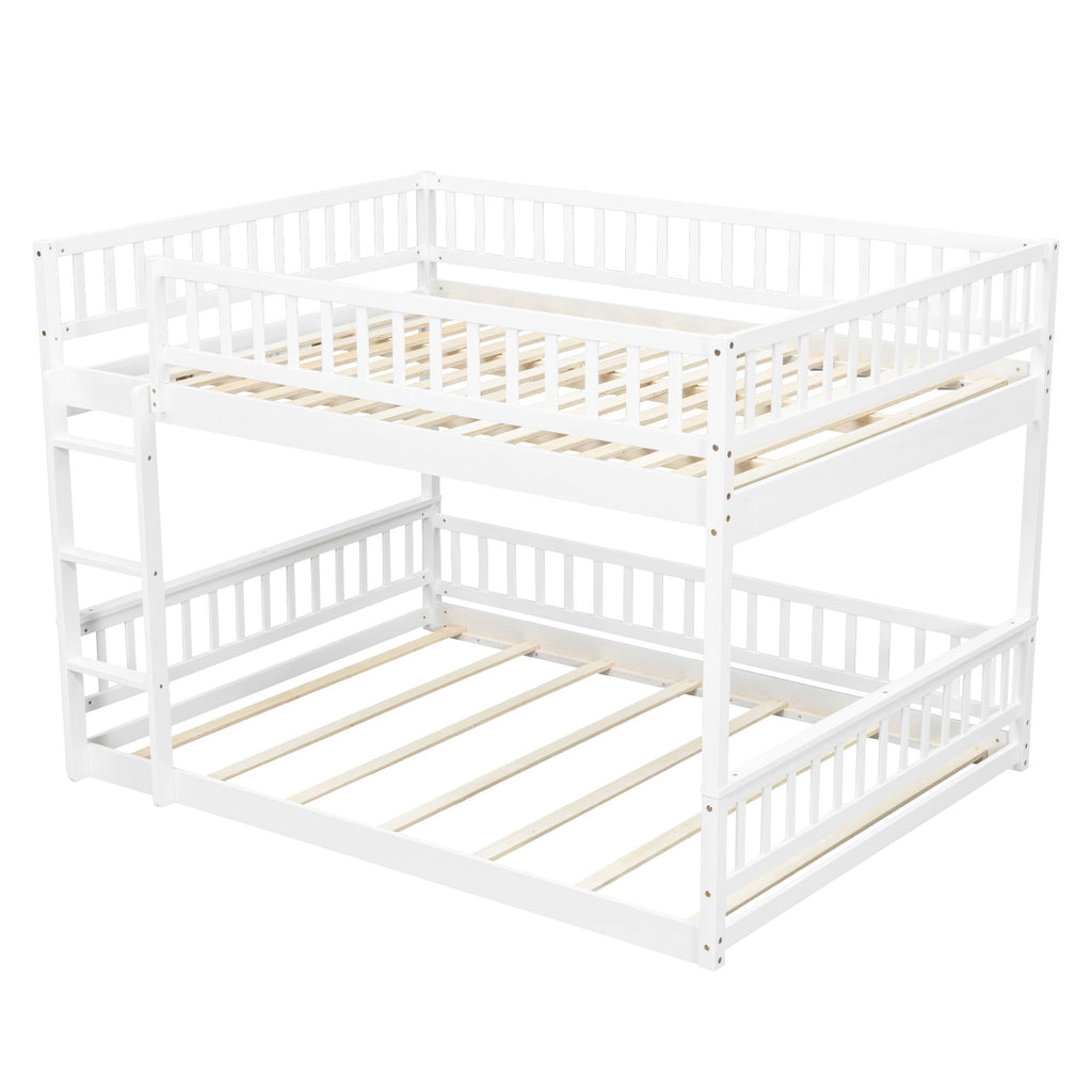 Bunk Bed With Ladder And Guardrails