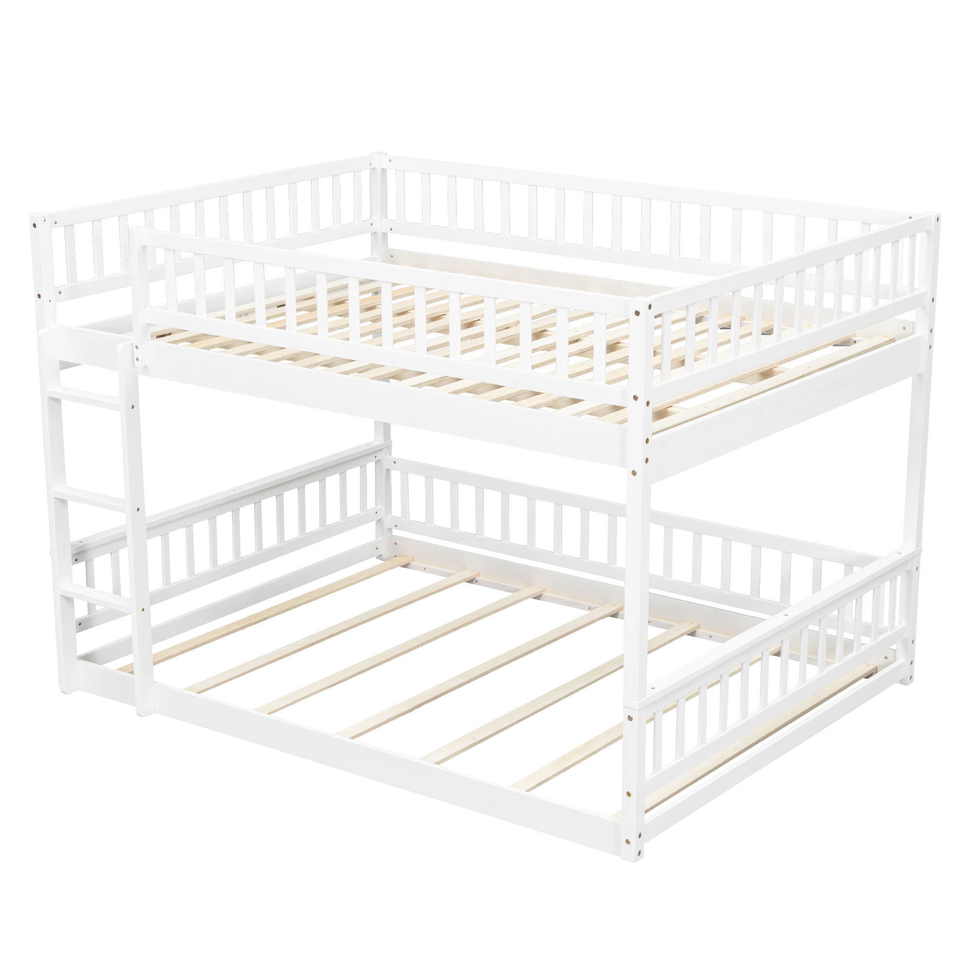 Bunk Bed With Ladder And Guardrails