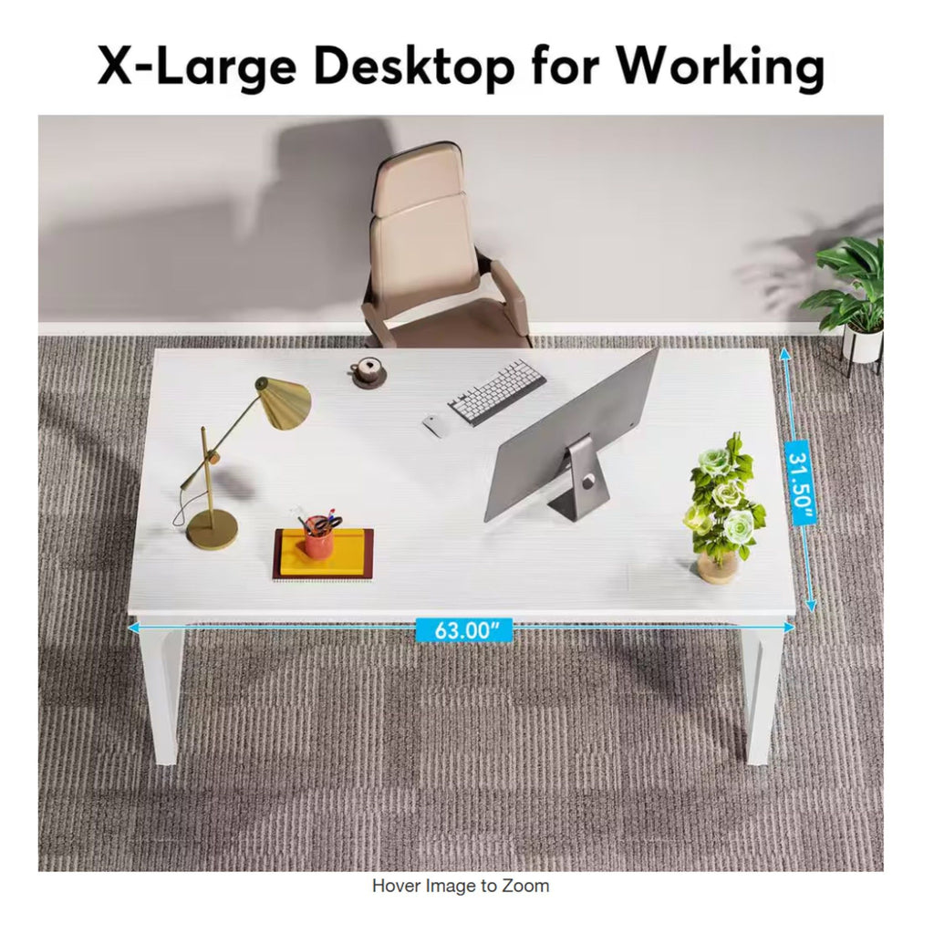 Executive Office Desk, Large Modern Computer Workstation