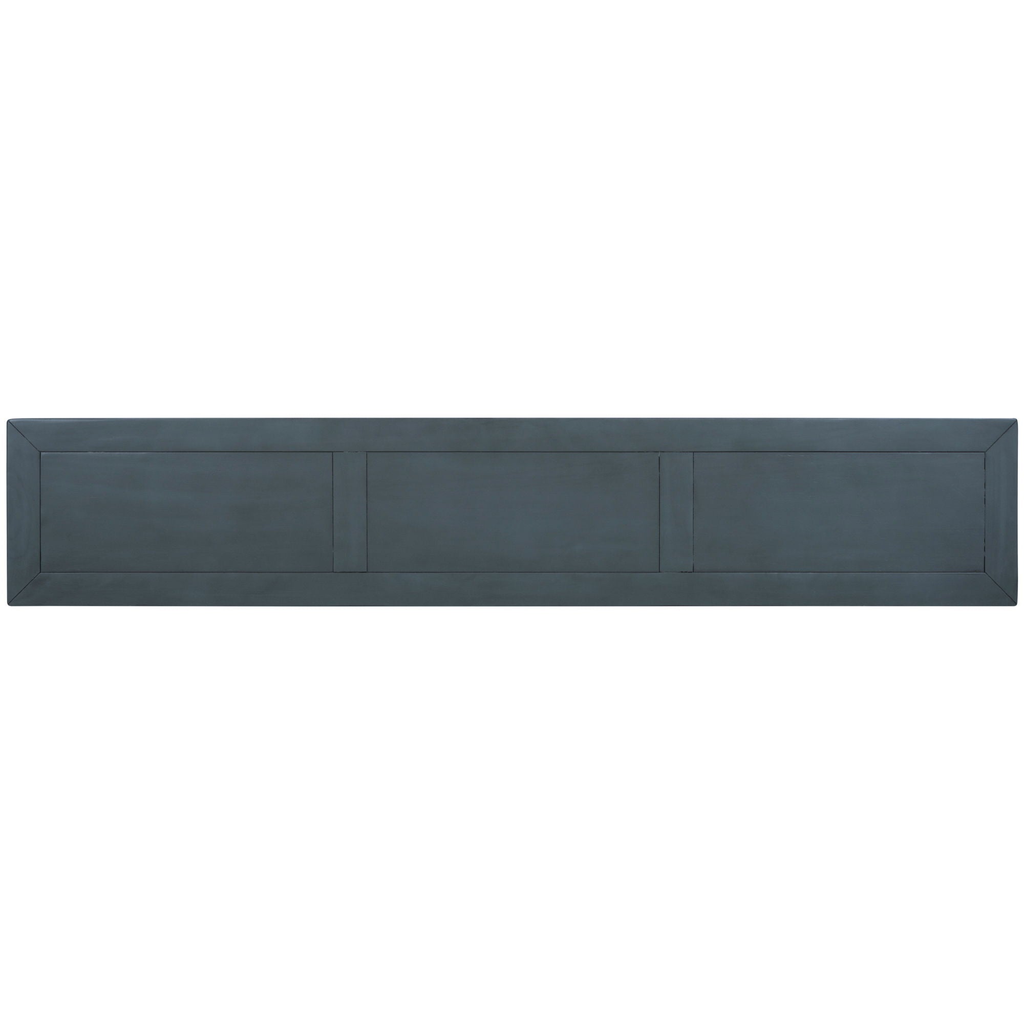Rustic Entryway Console Table Long Sofa Table With Two Different Size Drawers And Bottom Shelf For Storage