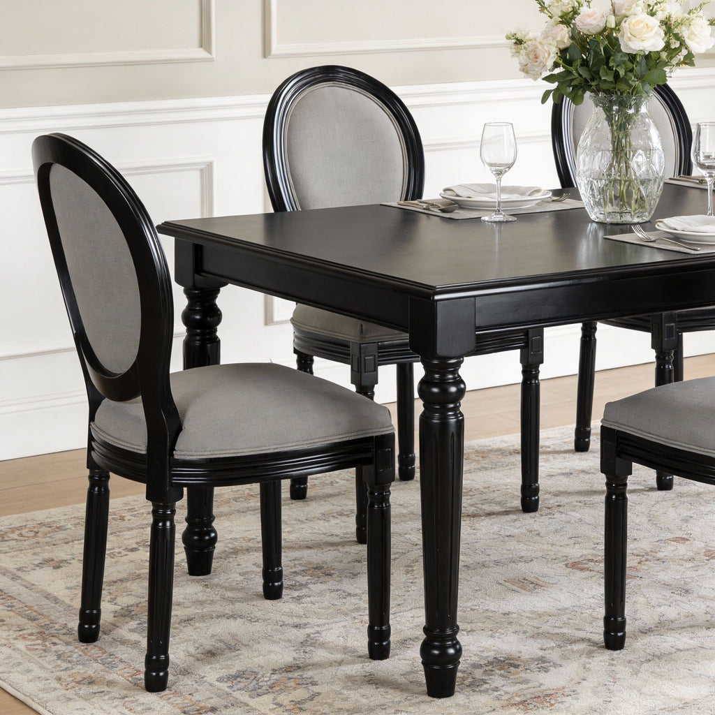 Upholstered & Round Back Dining Chairs (Set of 2)