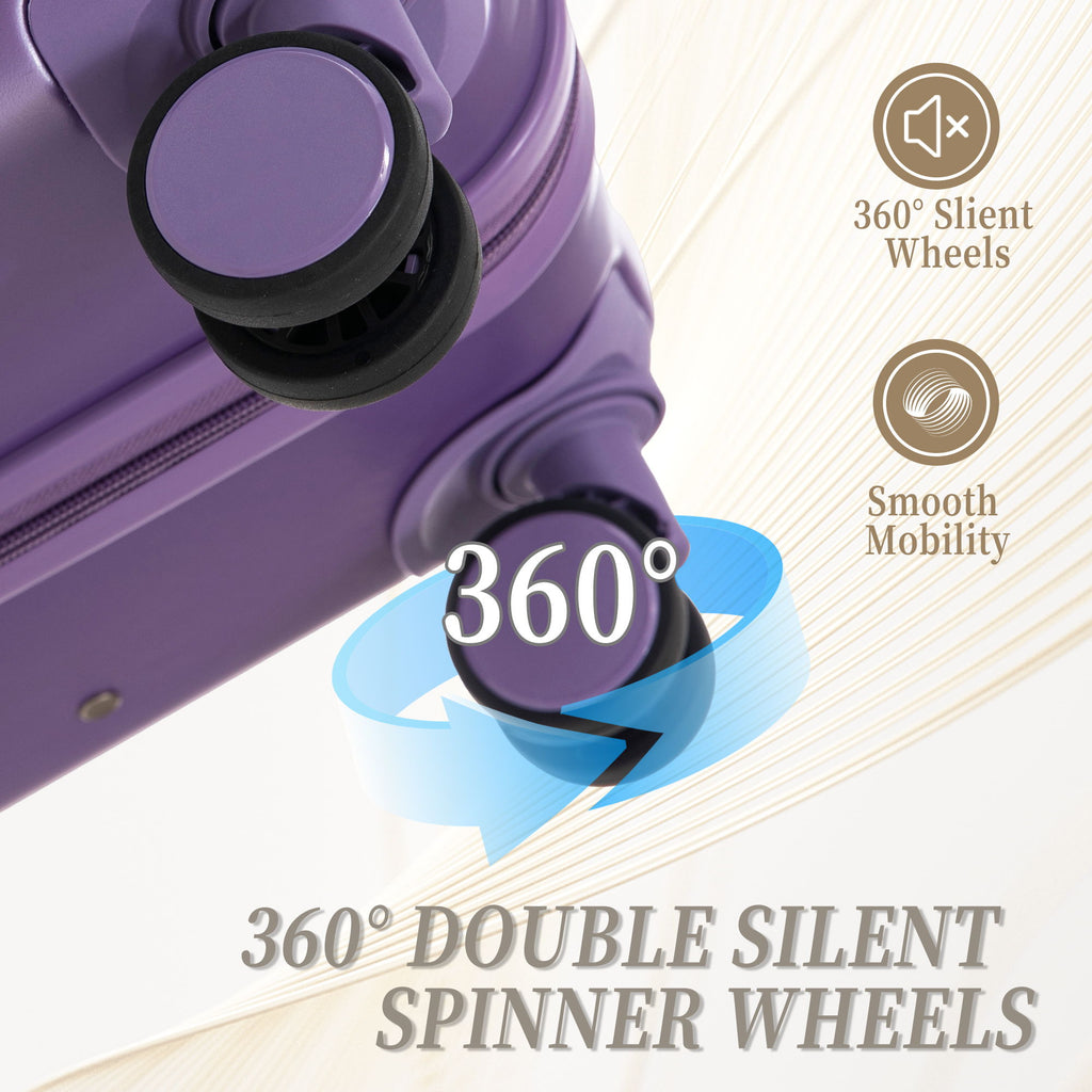 Tourist 3 Piece Luggage Set, Combination Lock, Durable Hard Shell With 360° Silent Wheels