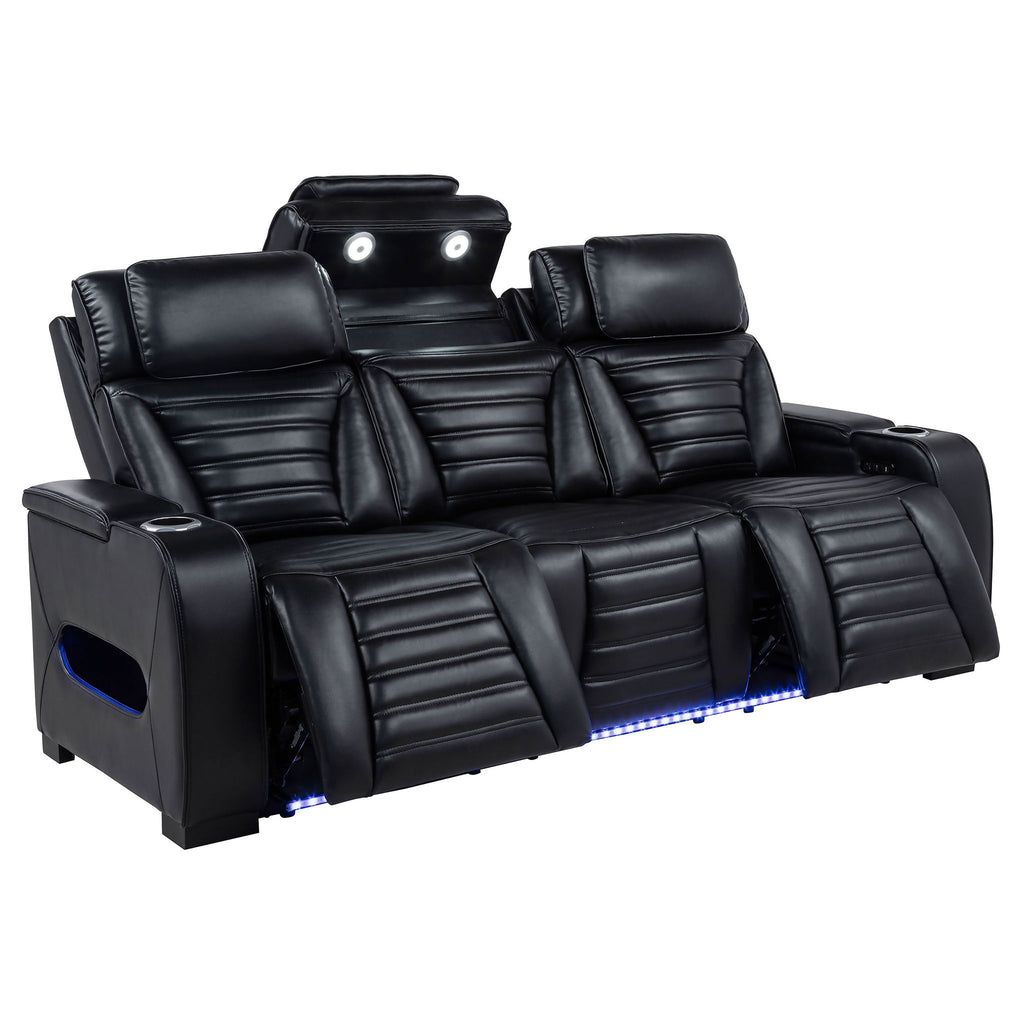 Isadora - Power Reclining Sofa With Dual Independent Recline - Black