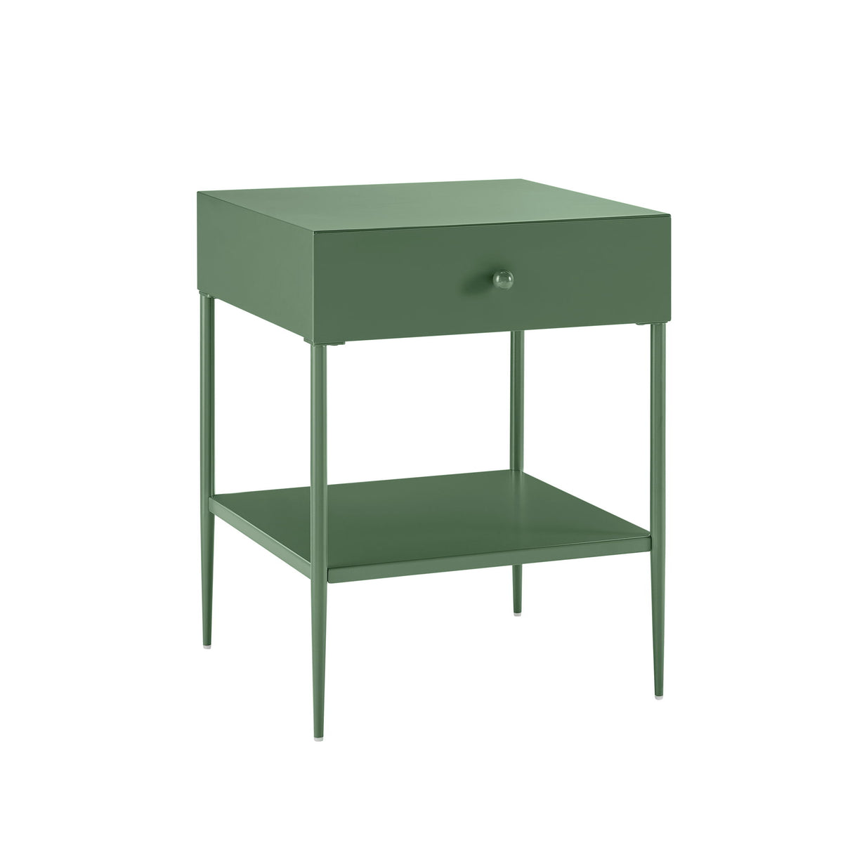 Colette - 1 Drawer Nightstand With Bottom Shelf - Green
