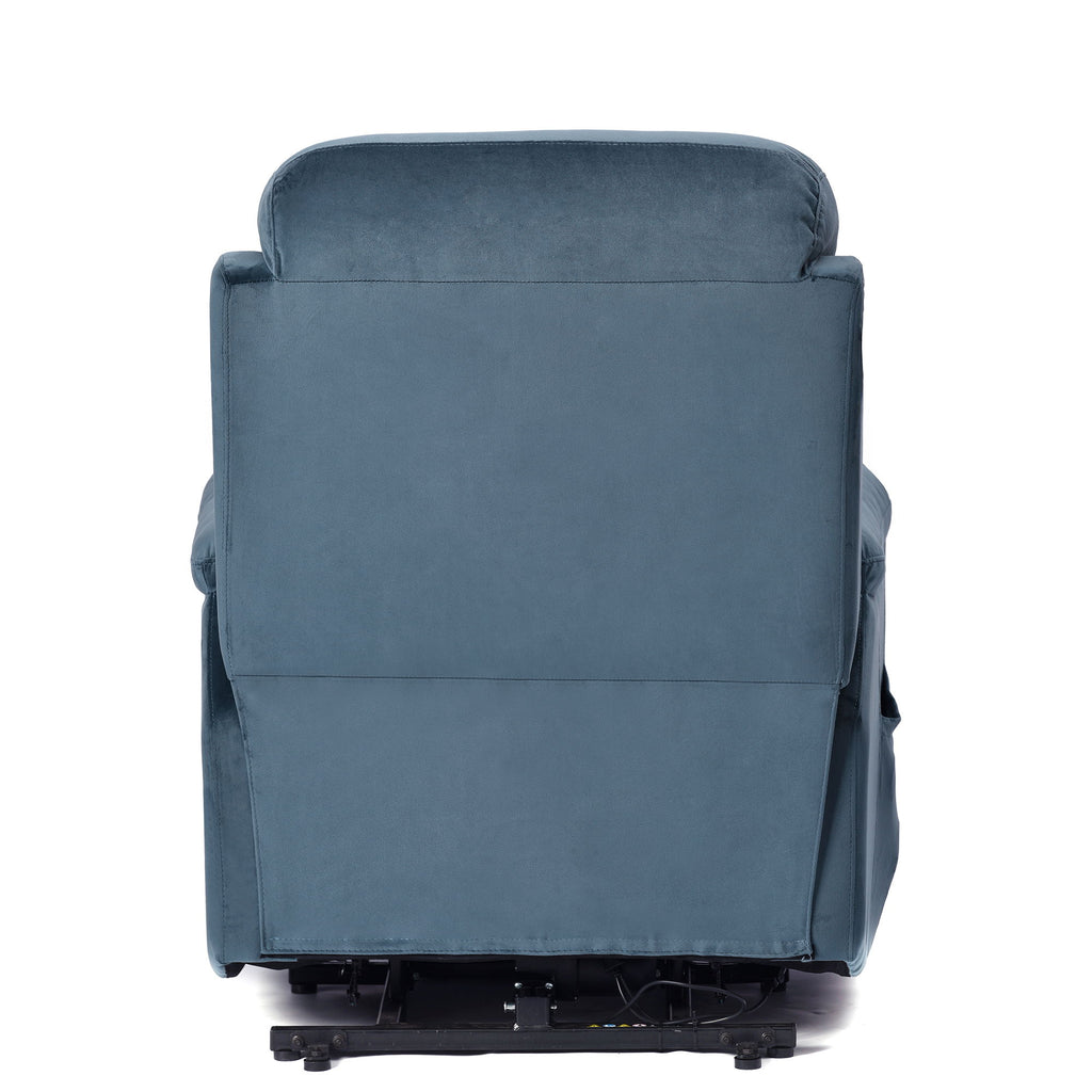 Power Lift Chair Recliner With Remote Control, Electric Reclining Sofa, Fabric Power Recliner For Living Room - Navy Blue
