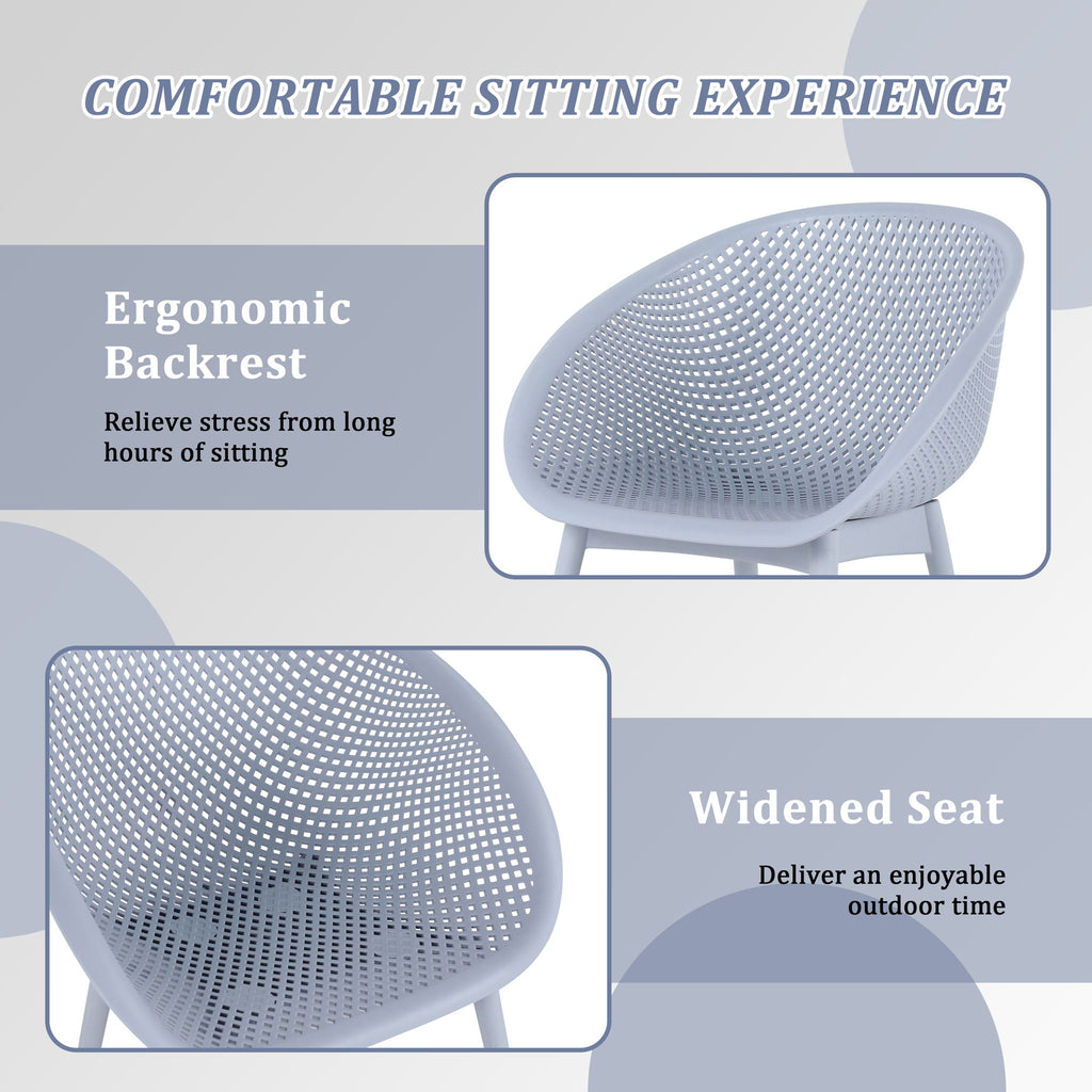 4 Pack Lounge Chair Set With Long Table