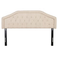 Angelica - Adjustable King / California King Tufted Headboard - Beige