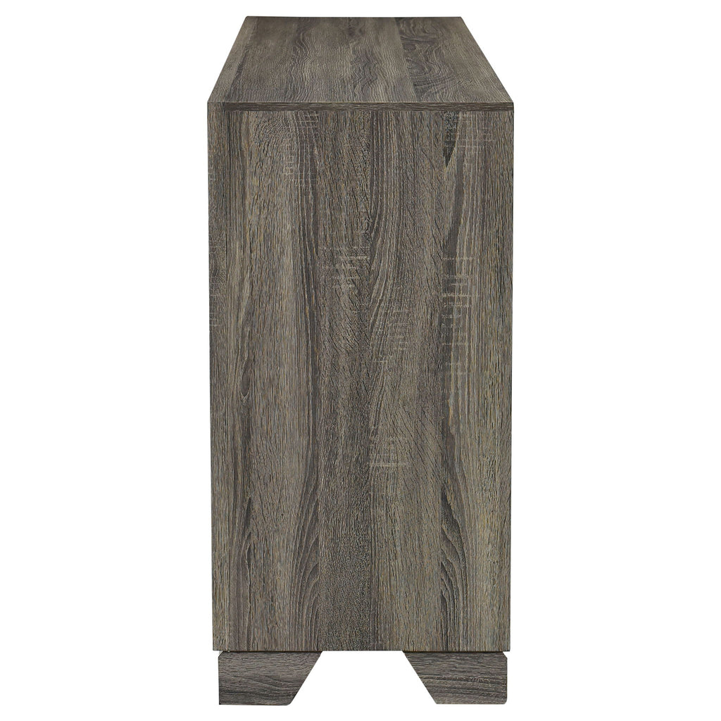 Funston - 6 Drawer Dresser Cabinet - Brown Oak