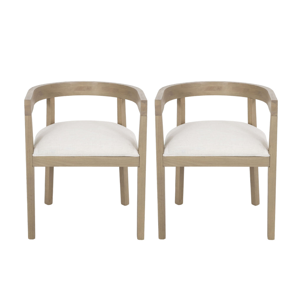 Contemporary Dining Chair Set With Armrests